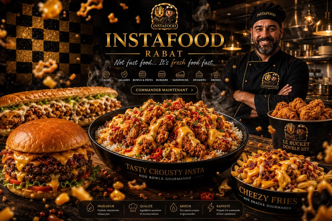 La cuisine Instafood à Rabat, préparation à la commande