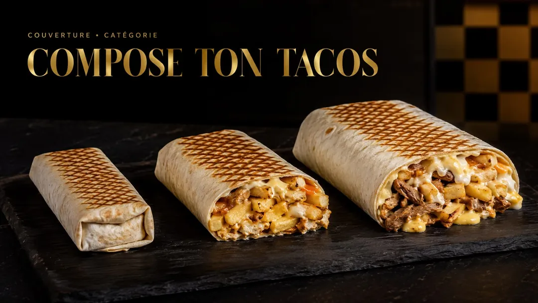 Compose ton tacos Instafood, du Basic à l'Ultimate