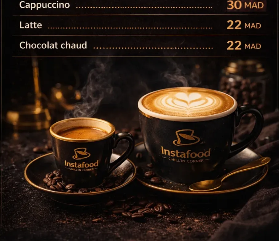 Café à Rabat - Chill’in Corner by Instafood, espresso et cappuccino